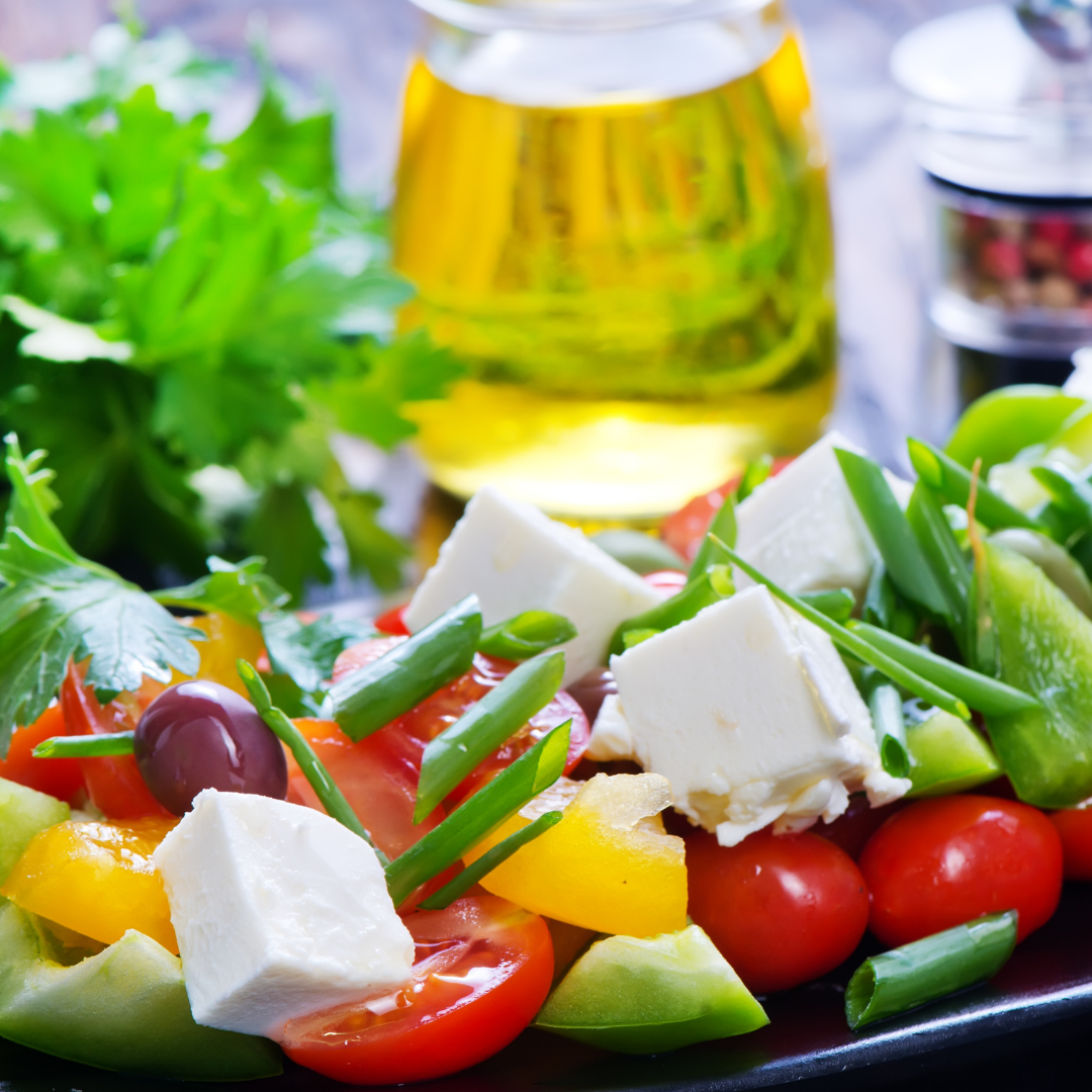 Food illustration for Greek/Mediterranean restaurant options